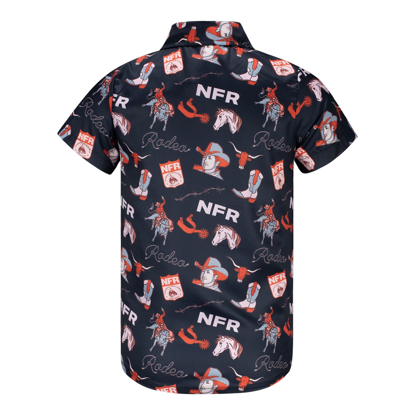 NFR Toddler Shea Baby Rodeo Pearl Snap Shirt - Back View