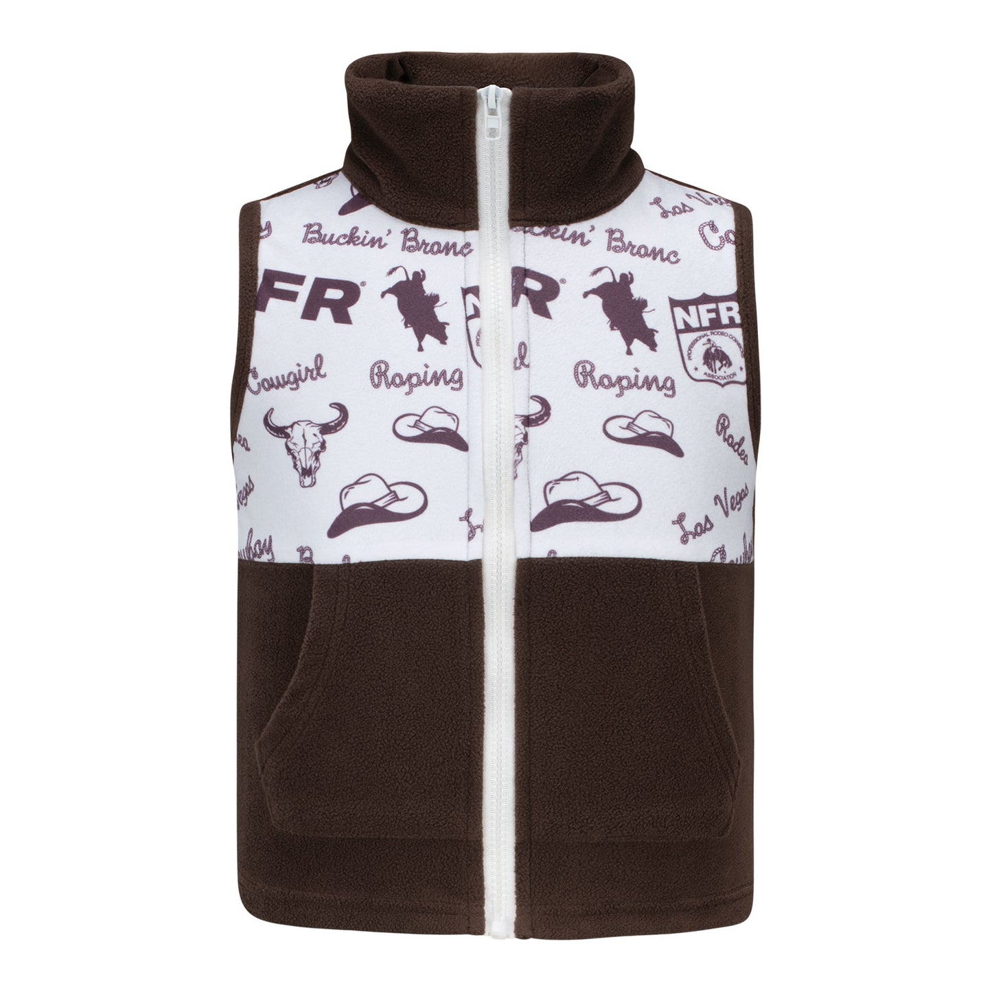 NFR Youth Rodeo Fleece Vest - Front View