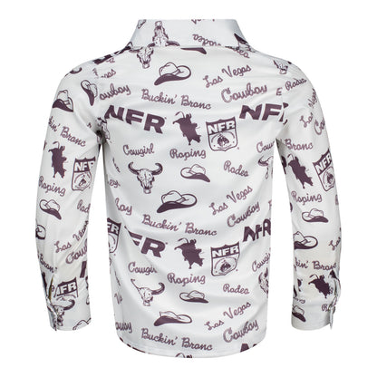 NFR Youth Shea Baby Rodeo Pearl Snap Shirt - Back View