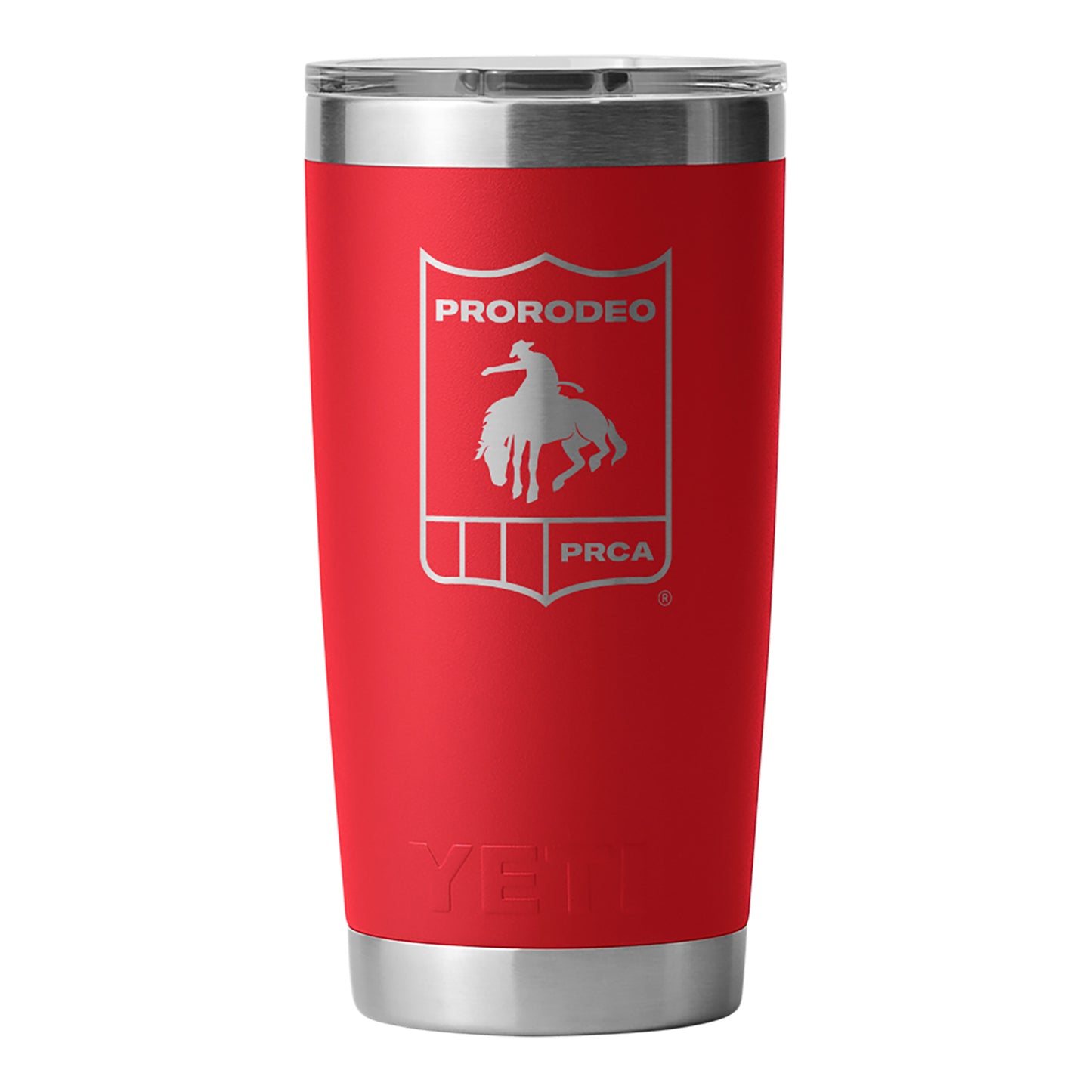PRORODEO Shield Yeti® 20 oz Red Tumbler - Front View