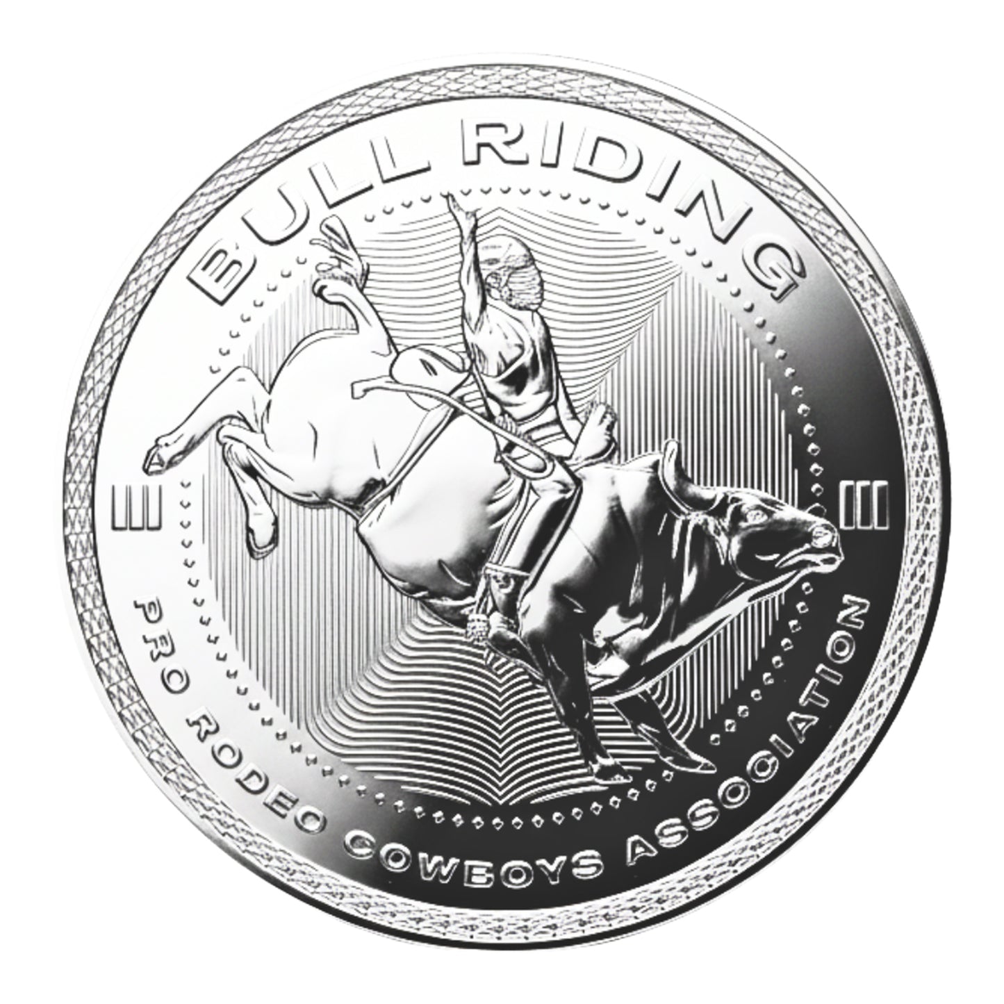 Pro Rodeo Bull Riding Coin - 1 Oz Silver
