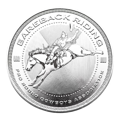 Pro Rodeo Bareback Riding Coin - 1 Oz Silver