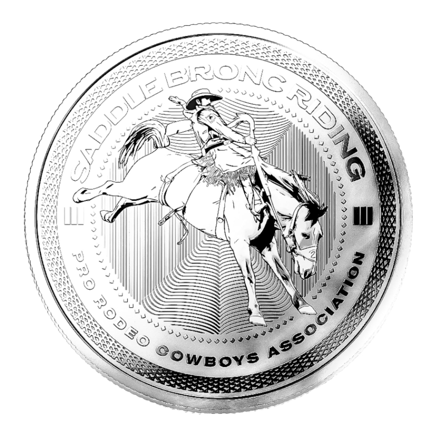Pro Rodeo Saddle Bronc Coin - 1 Oz Silver