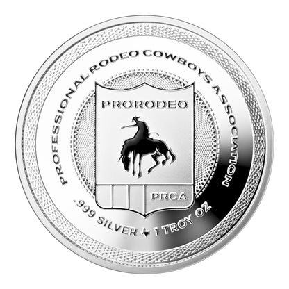 Pro Rodeo Team Roping Coin - 1 Oz Silver