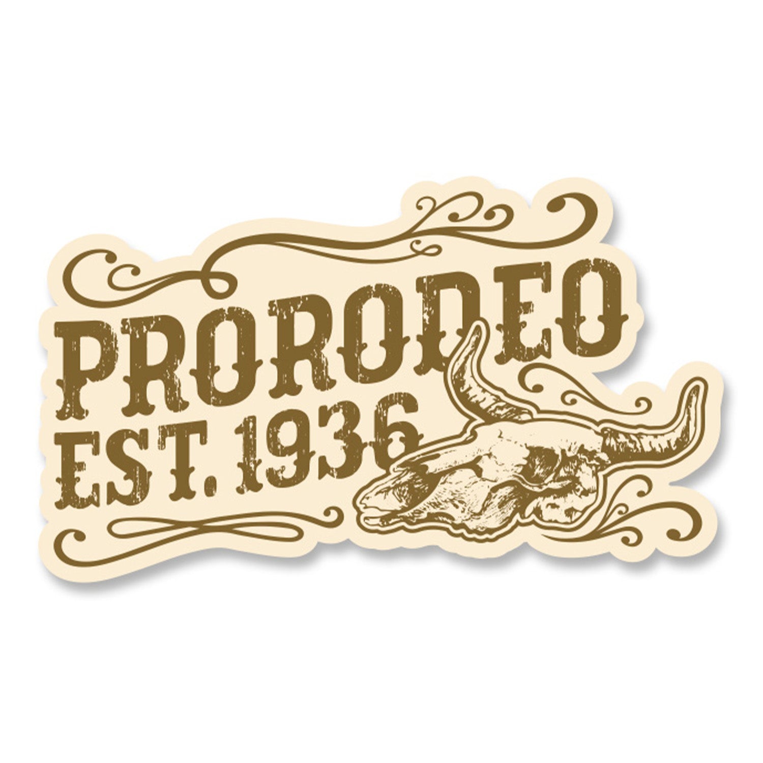 PRORODEO Est. 1936 Sticker - Front View