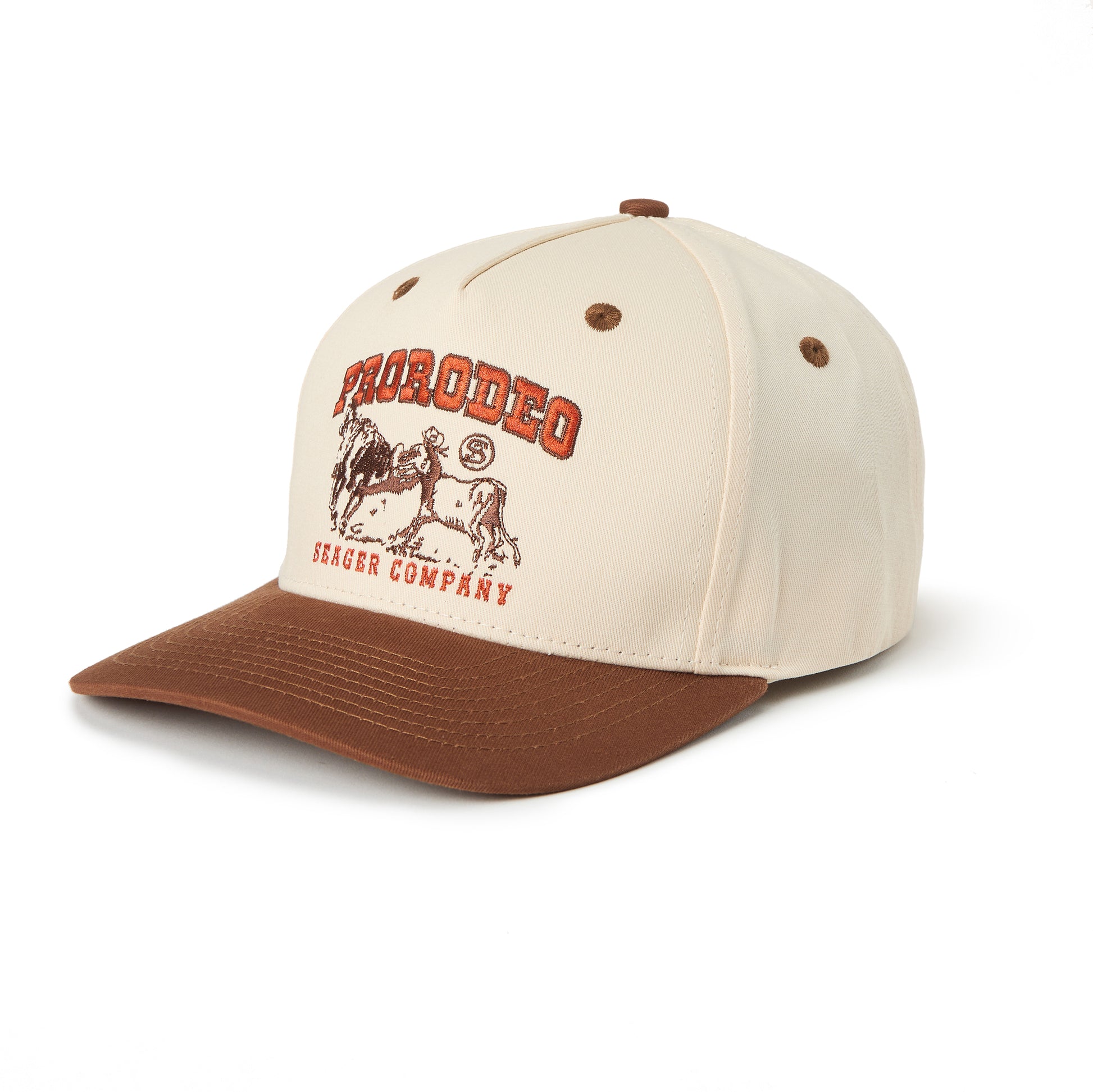 PRCA Seager Structured Steer Hat - Angled Left Side View