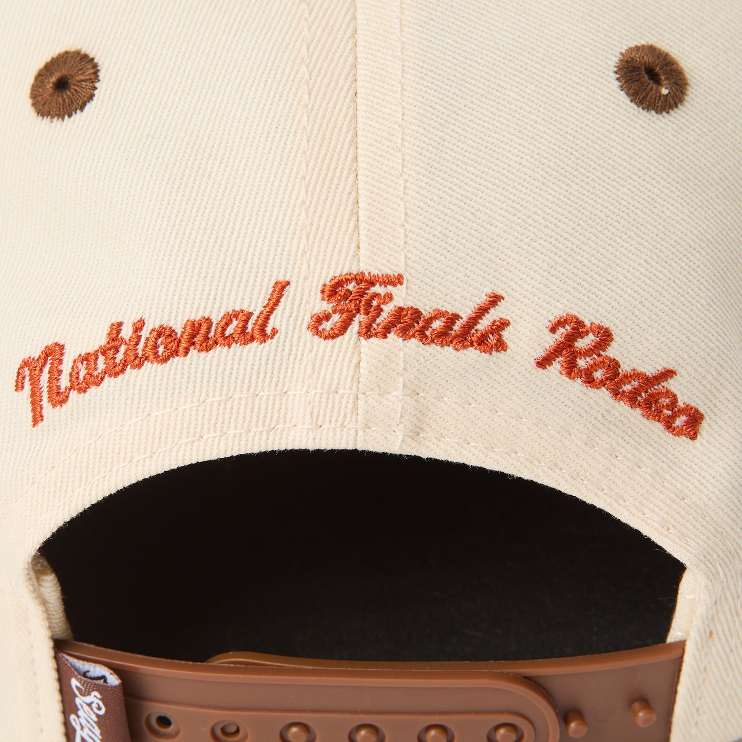 PRCA Seager Structured Steer Hat - Close Up Back Patch View