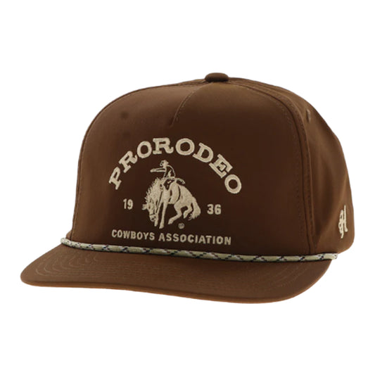 PRCA Gold Logo Rope Trucker Hat - Angled Left Side View
