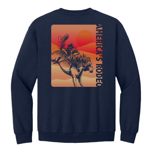 NFR Ombre Landscape Crewneck Sweatshirt - Navy