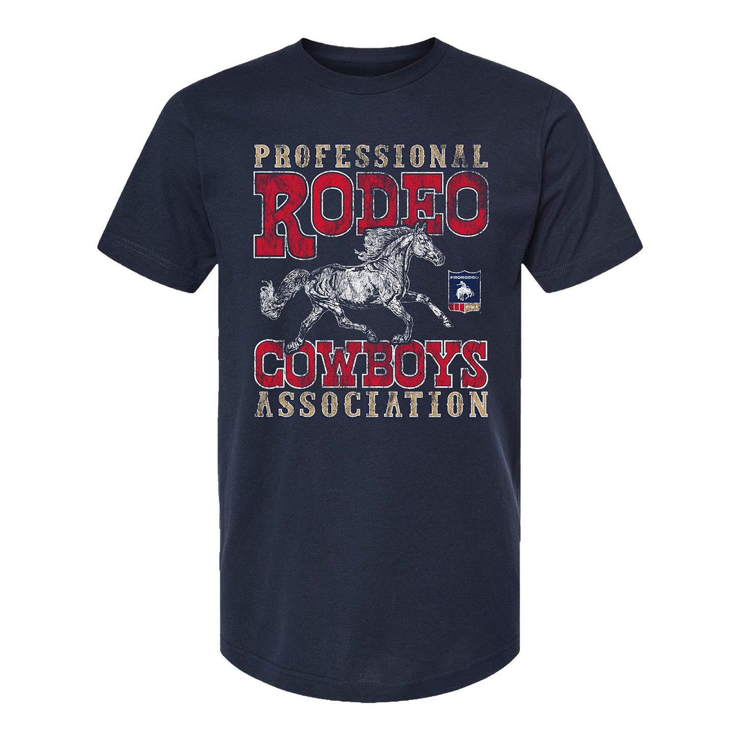PRORODEO Horse Sketch T-Shirt - Navy
