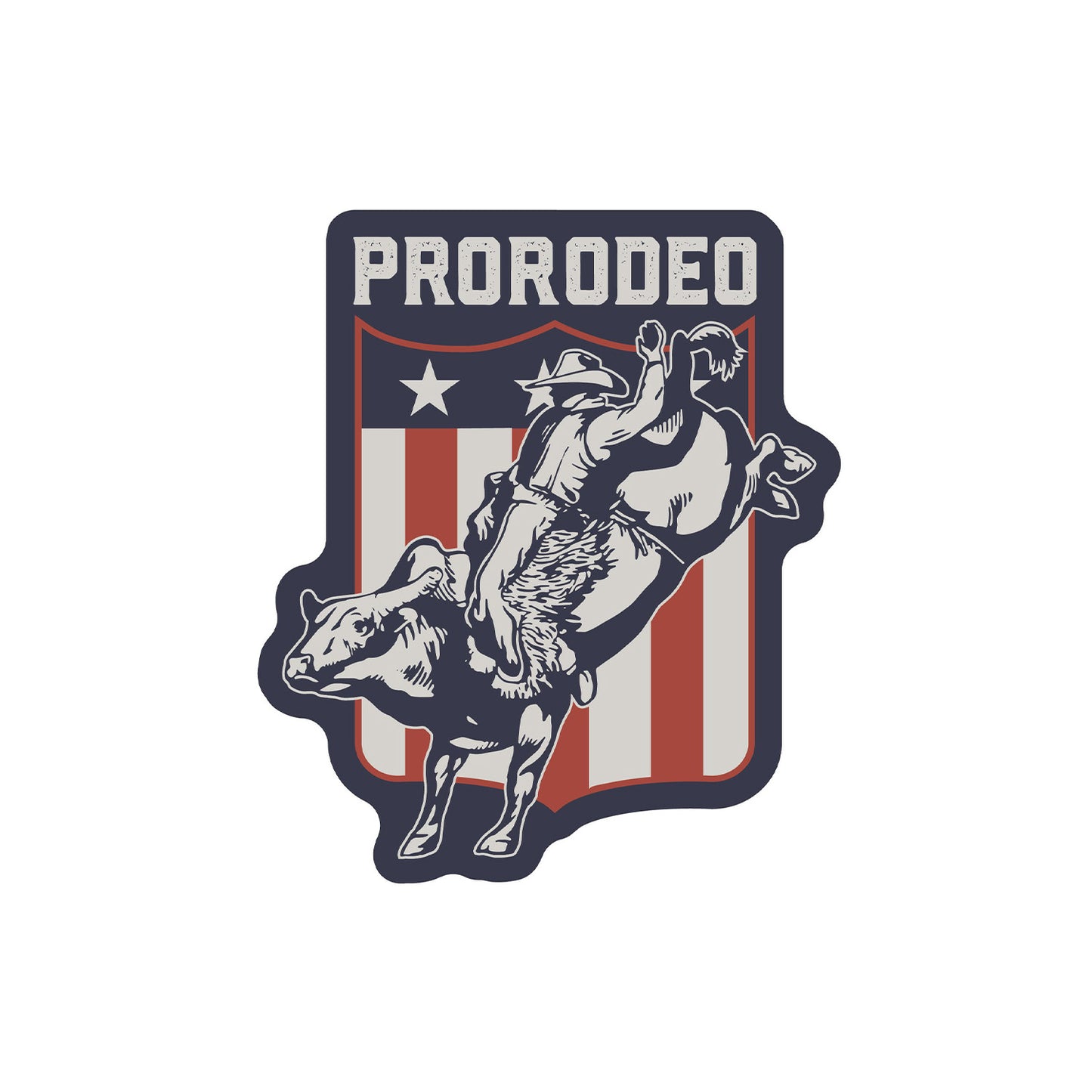 PRORODEO Americana Shield Acrylic Magnet - Front View