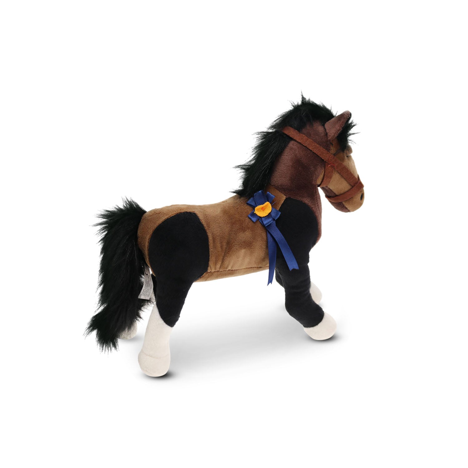 PRCA Grated Coconut Plush Horse - Angled Right Side View