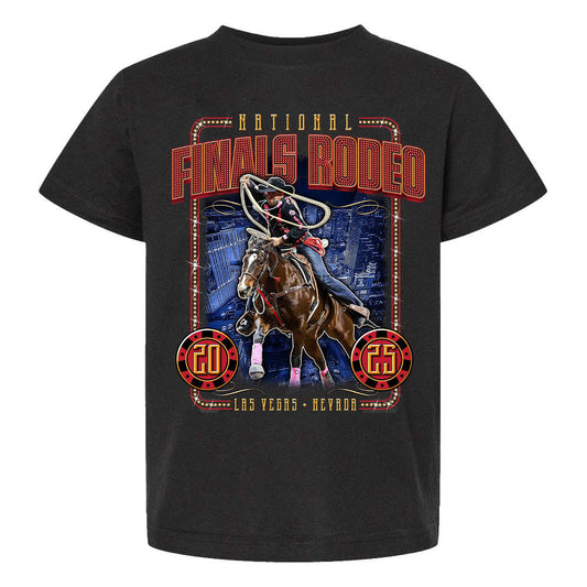 NFR 2025 Youth Vegas Lights T-Shirt - Front View
