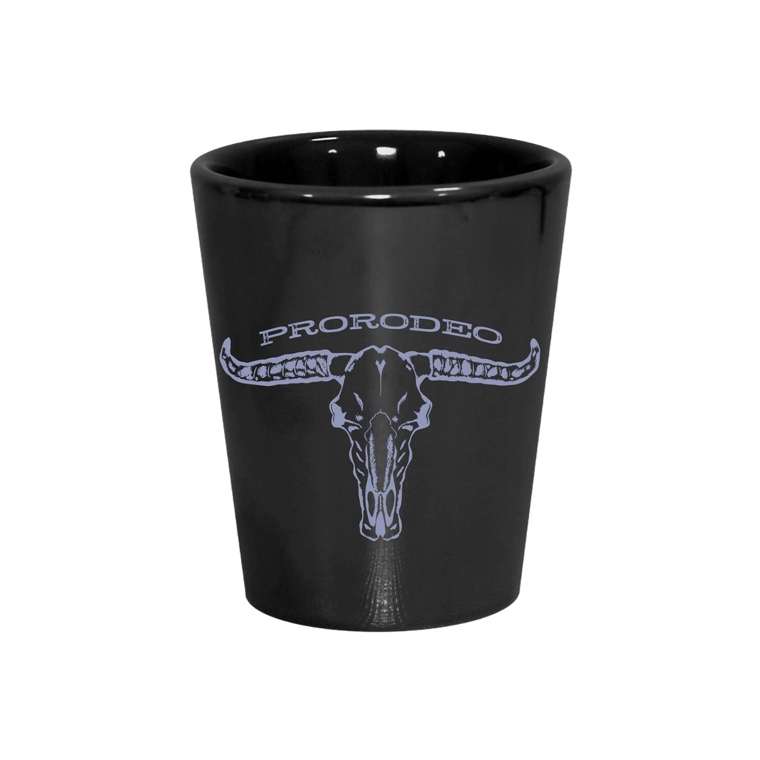 PRORODEO Steer Ceramic Shot Glass - Front View